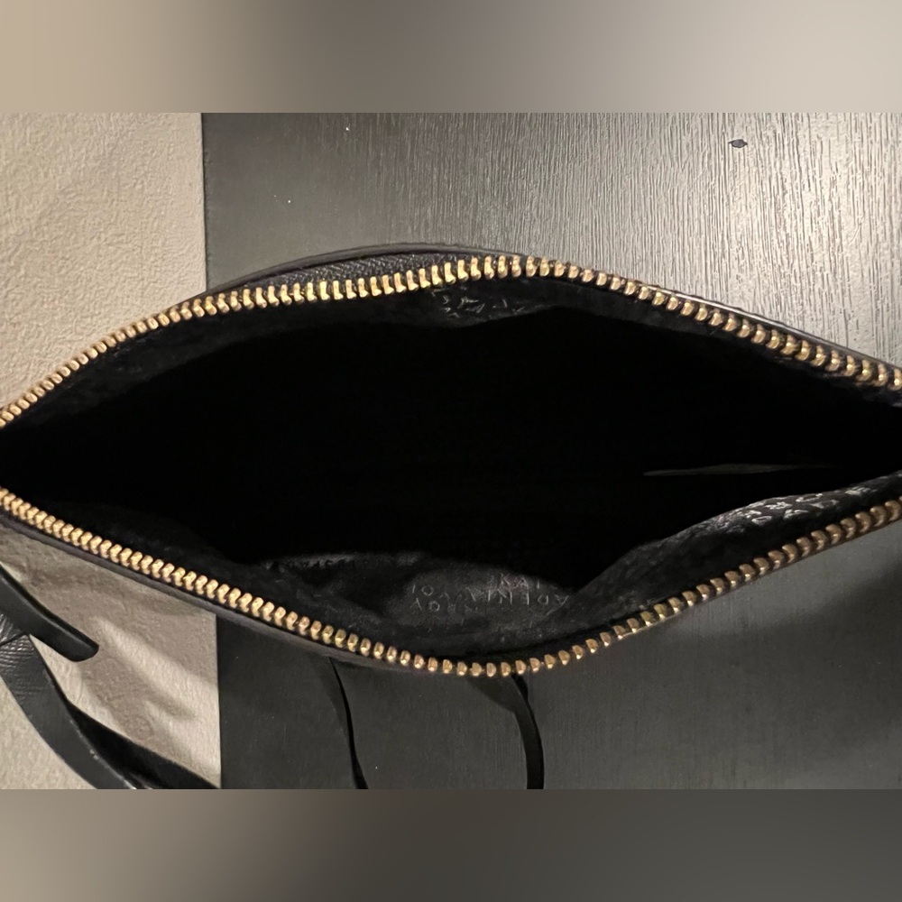 Kate Spade Ooh La La Poppy Hilarie Black Red Leather Cosmetic Bag Pouch Clutch - Picture 7 of 7